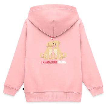 Meilleure maman du Labrador - Sweat Premium à capuche zippé enfant bio - rose - Dos - AI Model Kid Female (0cm)
