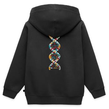 Bouldern Bouldering C’est dans mon ADN - Sweat Premium à capuche zippé enfant bio - noir - Dos - AI Model Kid Male (0cm)