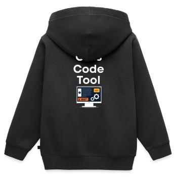 Les programmatrices de programmes pour filles aussi - Sweat Premium à capuche zippé enfant bio - noir - Dos - AI Model Kid Male (0cm)