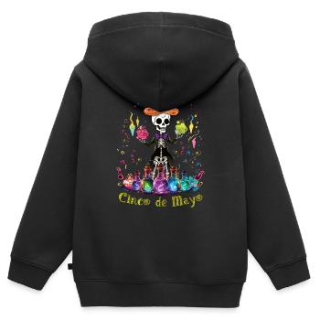 Cinco De Mayo Magic Potions Muertos Taco Sombrero - Kids Premium Organic Zip-up Hoodie - black - Back - AI Model Kid Male (0cm)