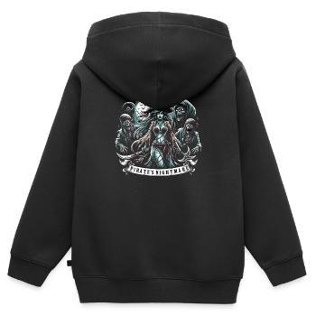 Creepy Sirens, Horror Mermaid, Creepy - Kids Premium Organic Zip-up Hoodie - black - Back - AI Model Kid Male (0cm)