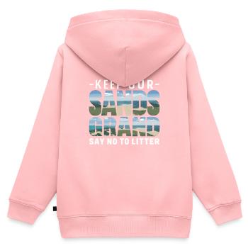 Anti-littering Keine Umwelt Müll Recyceln - Kinder Premium Organic Zip Hoodie - Rosa - Hinten - AI Model Kid Female (0cm)