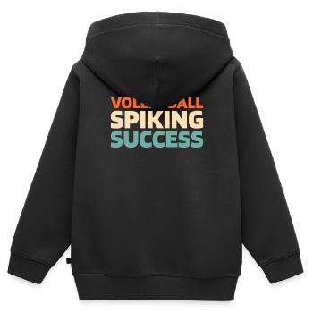 Volleyball Volleyballer - Kinder Premium Organic Zip Hoodie - Schwarz - Hinten - AI Model Kid Male (0cm)
