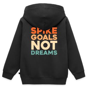 Volleyball Volleyballer - Kinder Premium Organic Zip Hoodie - Schwarz - Hinten - AI Model Kid Male (0cm)