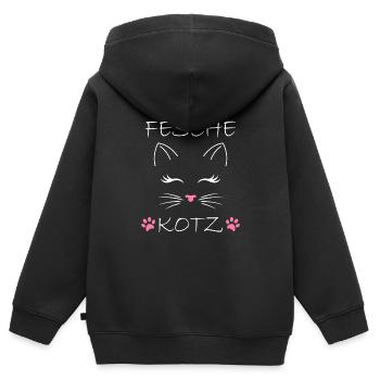Joli vomi - Sweat Premium à capuche zippé enfant bio - noir - Dos - AI Model Kid Male (0cm)