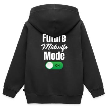 Zukünftiger Hebammenmodus Für Geburtshilfliche - Kinder Premium Organic Zip Hoodie - Schwarz - Hinten - AI Model Kid Male (0cm)