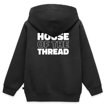 Machine à coudre Machine à coudre - Sweat Premium à capuche zippé enfant bio - noir - Dos - AI Model Kid Male (0cm)