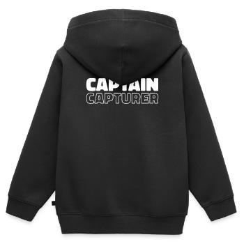 Photographe Photographie Appareil photo Capturez l’instant - Sweat Premium à capuche zippé enfant bio - noir - Dos - AI Model Kid Male (0cm)