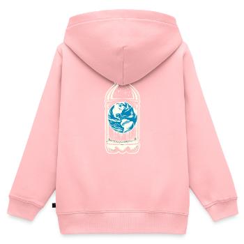 Anti-littering Keine Umwelt Müll Recyceln - Kinder Premium Organic Zip Hoodie - Rosa - Hinten - AI Model Kid Female (0cm)