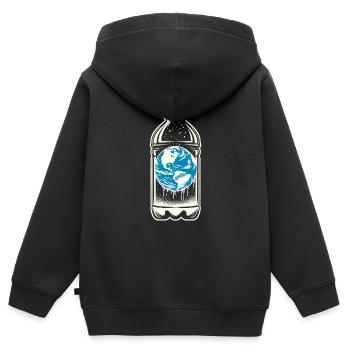 Anti-littering Keine Umwelt Müll Recyceln - Kinder Premium Organic Zip Hoodie - Schwarz - Hinten - AI Model Kid Male (0cm)