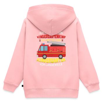 I'm a kindergartner now I'm saving from - Kids Premium Organic Zip-up Hoodie - rose - Back - AI Model Kid Female (0cm)