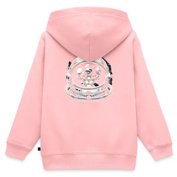Cat, Astronaut, Astronomy, Outer Solar System - Kids Premium Organic Zip-up Hoodie - rose - Back - AI Model Kid Female (0cm)