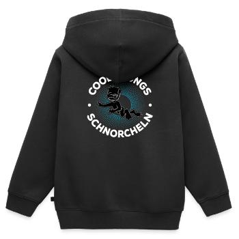 Schnorcheln Schnorchler Taucher Tauchen Schnorchel - Kinder Premium Organic Zip Hoodie - Schwarz - Hinten - AI Model Kid Male (0cm)