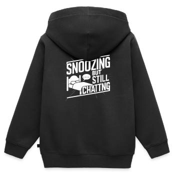 Sprechen Im Schlaf, Somniloquy, Sprechen Im - Kinder Premium Organic Zip Hoodie - Schwarz - Hinten - AI Model Kid Male (0cm)