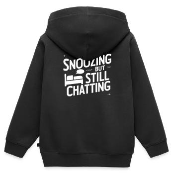 Sprechen Im Schlaf, Somniloquy, Sprechen Im - Kinder Premium Organic Zip Hoodie - Schwarz - Hinten - AI Model Kid Male (0cm)