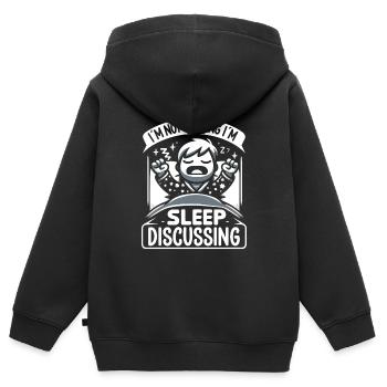 Sprechen Im Schlaf, Somniloquy, Sprechen Im - Kinder Premium Organic Zip Hoodie - Schwarz - Hinten - AI Model Kid Male (0cm)