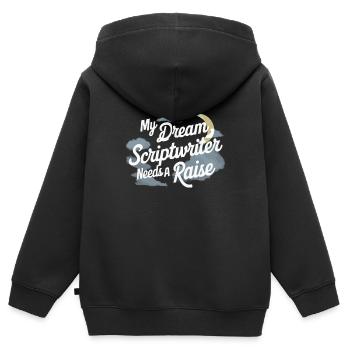 Sprechen Im Schlaf, Somniloquy, Sprechen Im - Kinder Premium Organic Zip Hoodie - Schwarz - Hinten - AI Model Kid Male (0cm)