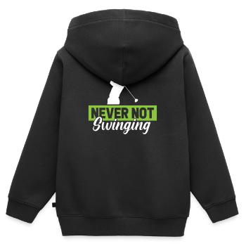 Golf Golfer Golfen - Kinder Premium Organic Zip Hoodie - Schwarz - Hinten - AI Model Kid Male (0cm)