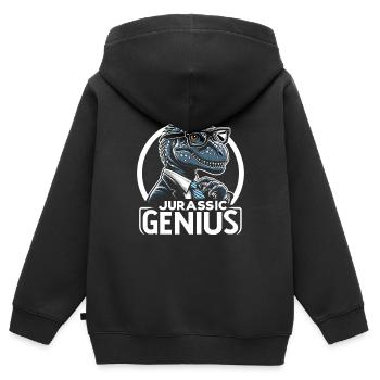 Chasseur de fossiles, Chasseur de fossiles, Paléontologue - Sweat Premium à capuche zippé enfant bio - noir - Dos - AI Model Kid Male (0cm)