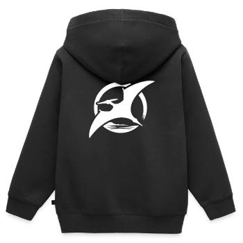 Chasseur de fossiles, Chasseur de fossiles, Paléontologue - Sweat Premium à capuche zippé enfant bio - noir - Dos - AI Model Kid Male (0cm)