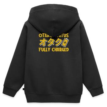 Anime Manga Energie Otaku - Kinder Premium Organic Zip Hoodie - Schwarz - Hinten - AI Model Kid Male (0cm)