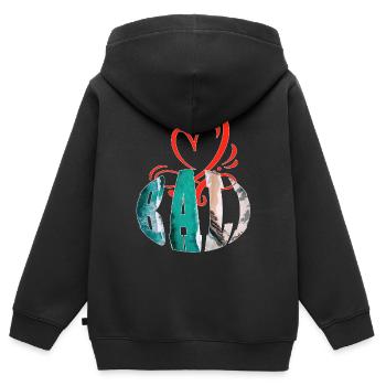 Bali - Indonésie - Sweat Premium à capuche zippé enfant bio - noir - Dos - AI Model Kid Male (0cm)