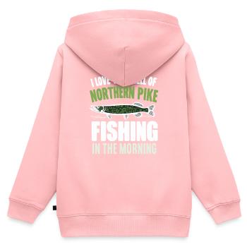 Northern Pike Fisherman Pike Fishing Rod Pike Fish - Kids Premium Organic Zip-up Hoodie - rose - Back - AI Model Kid Female (0cm)