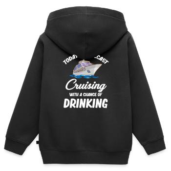 Die Heutige Prognose Kreuzfahrt Mit Der Chance, - Kinder Premium Organic Zip Hoodie - Schwarz - Hinten - AI Model Kid Male (0cm)