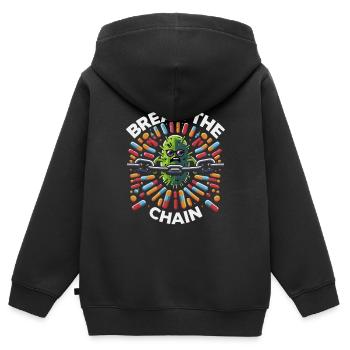 Microbiologist Microbiology Lab Staph Biology - Kinder Premium Organic Zip Hoodie - Schwarz - Hinten - AI Model Kid Male (0cm)