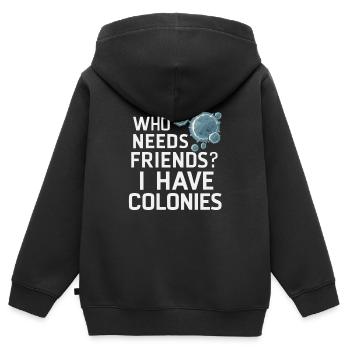 Microbiologist Microbiology Lab Staph Biology - Kinder Premium Organic Zip Hoodie - Schwarz - Hinten - AI Model Kid Male (0cm)