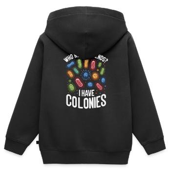 Microbiologist Microbiology Lab Staph Biology - Kinder Premium Organic Zip Hoodie - Schwarz - Hinten - AI Model Kid Male (0cm)