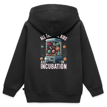 Microbiologist Microbiology Lab Staph Biology - Kinder Premium Organic Zip Hoodie - Schwarz - Hinten - AI Model Kid Male (0cm)