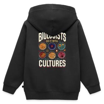 Microbiologist Microbiology Lab Staph Biology - Kinder Premium Organic Zip Hoodie - Schwarz - Hinten - AI Model Kid Male (0cm)