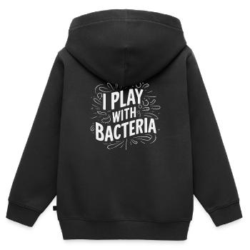Microbiologist Microbiology Lab Staph Biology - Kinder Premium Organic Zip Hoodie - Schwarz - Hinten - AI Model Kid Male (0cm)