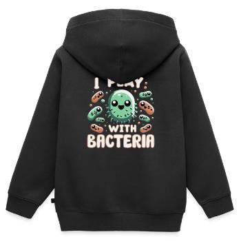 Microbiologist Microbiology Lab Staph Biology - Kinder Premium Organic Zip Hoodie - Schwarz - Hinten - AI Model Kid Male (0cm)