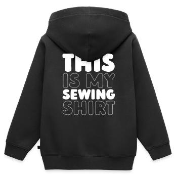 Machine à coudre Machine à coudre - Sweat Premium à capuche zippé enfant bio - noir - Dos - AI Model Kid Male (0cm)