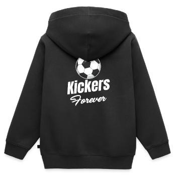 Kicker Forever Football Quarterback Placekicker - Sweat Premium à capuche zippé enfant bio - noir - Dos - AI Model Kid Male (0cm)
