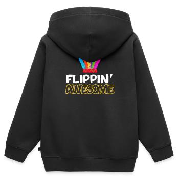 Flippin' Awesome Funny Contortionist - Kids Premium Organic Zip-up Hoodie - black - Back - AI Model Kid Male (0cm)