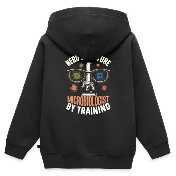 Microbiologist Microbiology Lab Staph Biology - Kinder Premium Organic Zip Hoodie - Schwarz - Hinten - AI Model Kid Male (0cm)