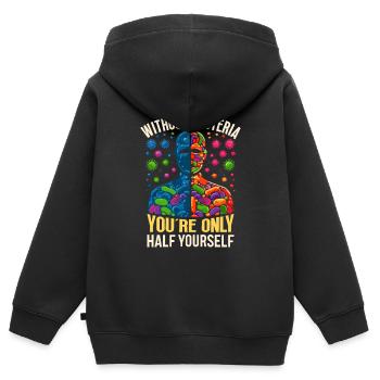 Microbiologist Microbiology Lab Staph Biology - Kinder Premium Organic Zip Hoodie - Schwarz - Hinten - AI Model Kid Male (0cm)