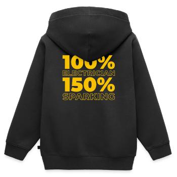 Electrician, Electronics Technician - Kids Premium Organic Zip-up Hoodie - black - Back - AI Model Kid Male (0cm)