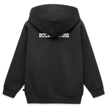 Géologue Stone Collector Ekg Heartbeat - Sweat Premium à capuche zippé enfant bio - noir - Dos - AI Model Kid Male (0cm)