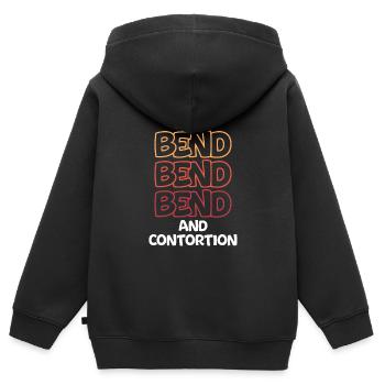 Just bend and twist - Kids Premium Organic Zip-up Hoodie - black - Back - AI Model Kid Male (0cm)