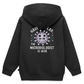 Microbiologist Microbiology Lab Staph Biology - Kinder Premium Organic Zip Hoodie - Schwarz - Hinten - AI Model Kid Male (0cm)