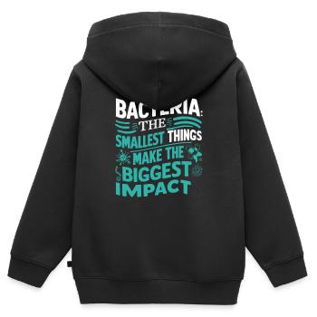 Microbiologist Microbiology Lab Staph Biology - Kinder Premium Organic Zip Hoodie - Schwarz - Hinten - AI Model Kid Male (0cm)