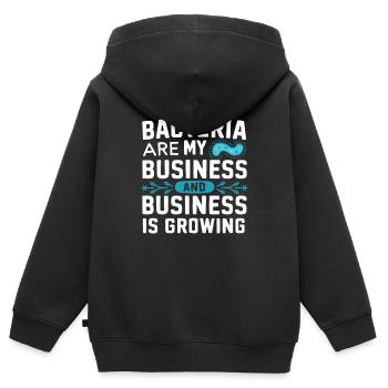 Microbiologist Microbiology Lab Staph Biology - Kinder Premium Organic Zip Hoodie - Schwarz - Hinten - AI Model Kid Male (0cm)