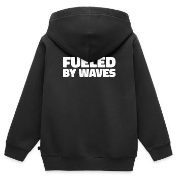 Voile, Voile, Voilier - Sweat Premium à capuche zippé enfant bio - noir - Dos - AI Model Kid Male (0cm)