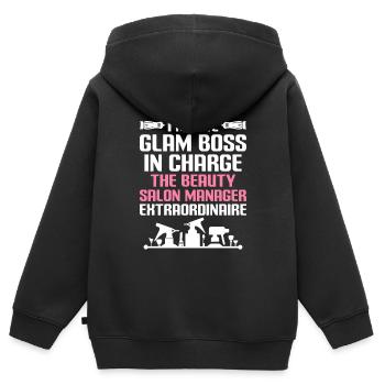 Gestionnaire de SPA Emploi Bien-être Drôle Gestion de SPA Sayi - Sweat Premium à capuche zippé enfant bio - noir - Dos - AI Model Kid Male (0cm)