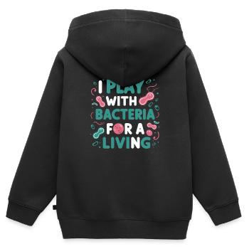 Microbiologist Microbiology Lab Staph Biology - Kinder Premium Organic Zip Hoodie - Schwarz - Hinten - AI Model Kid Male (0cm)
