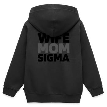 Sororité Soroitas Sigma Mama - Sweat Premium à capuche zippé enfant bio - noir - Dos - AI Model Kid Male (0cm)
